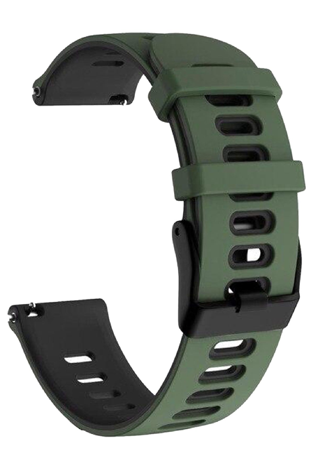 20mm-22mm Saat Uyumlu Çift Renk Silikon Saat Kordonu Kayışı A56