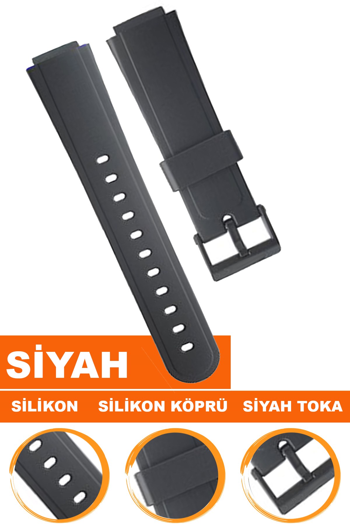Casio AW-30 Saat Uyumlu Silikon Saat Kordonu Kayışı