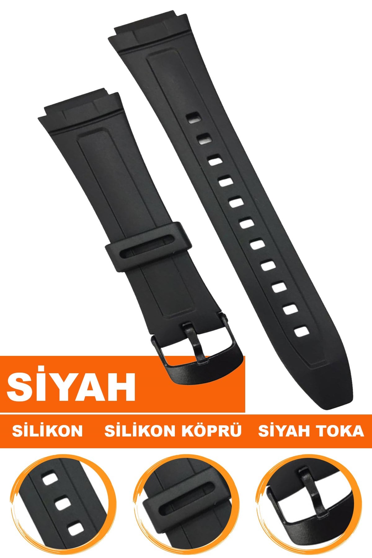 Casio AW-80 Saat Uyumlu Silikon Saat Kordonu Kayışı