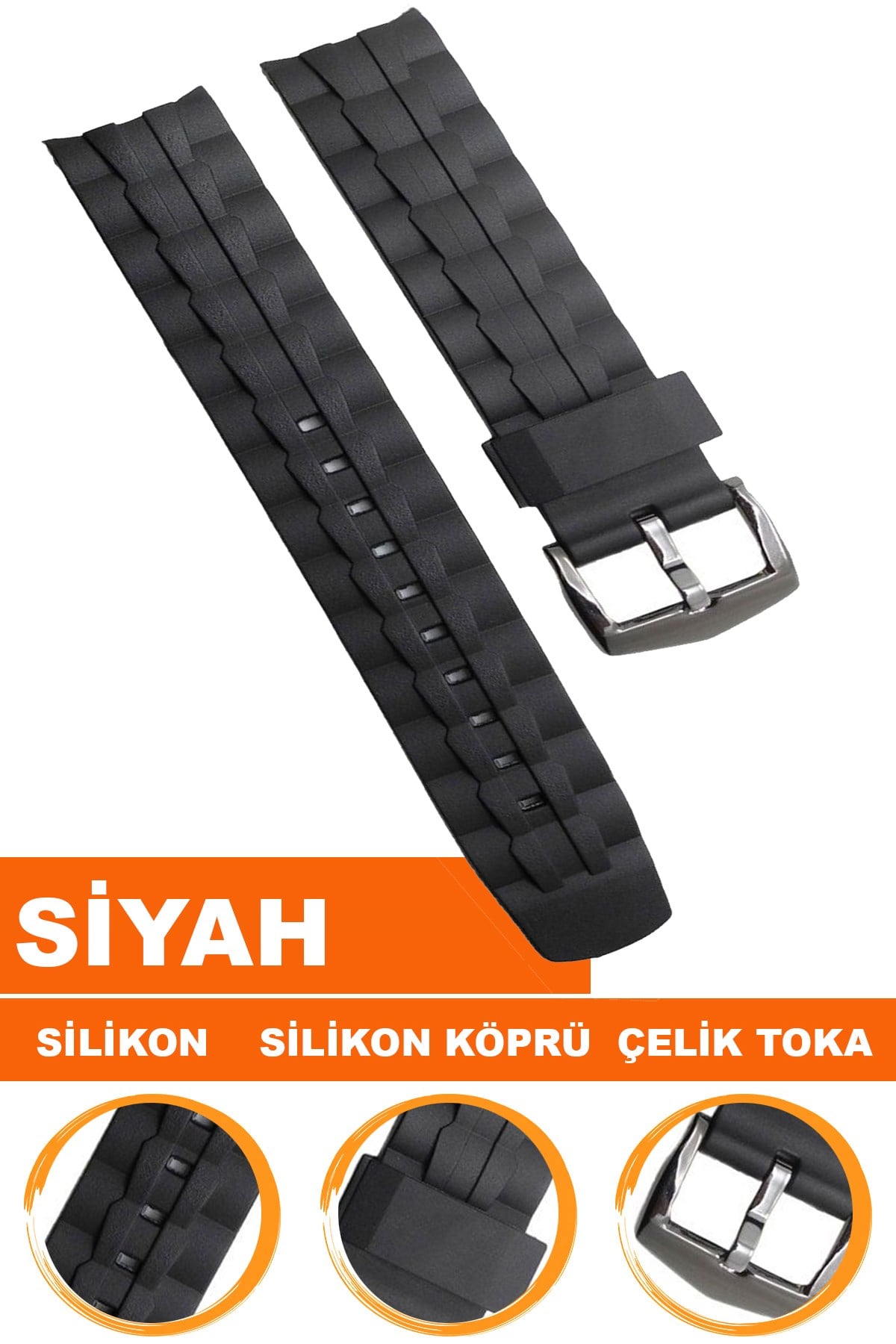 Casio EF-550 Saat Uyumlu Silikon Saat Kordonu Kayışı