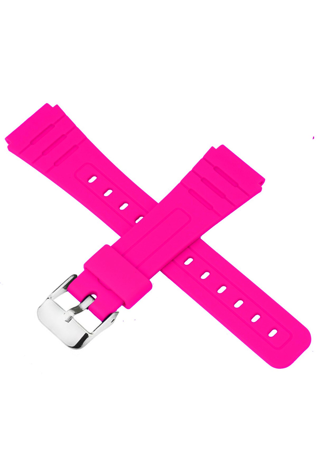 Casio F91 Uyumlu 18X16mm Pembe Silikon Saat Kordonu S02F91W-P