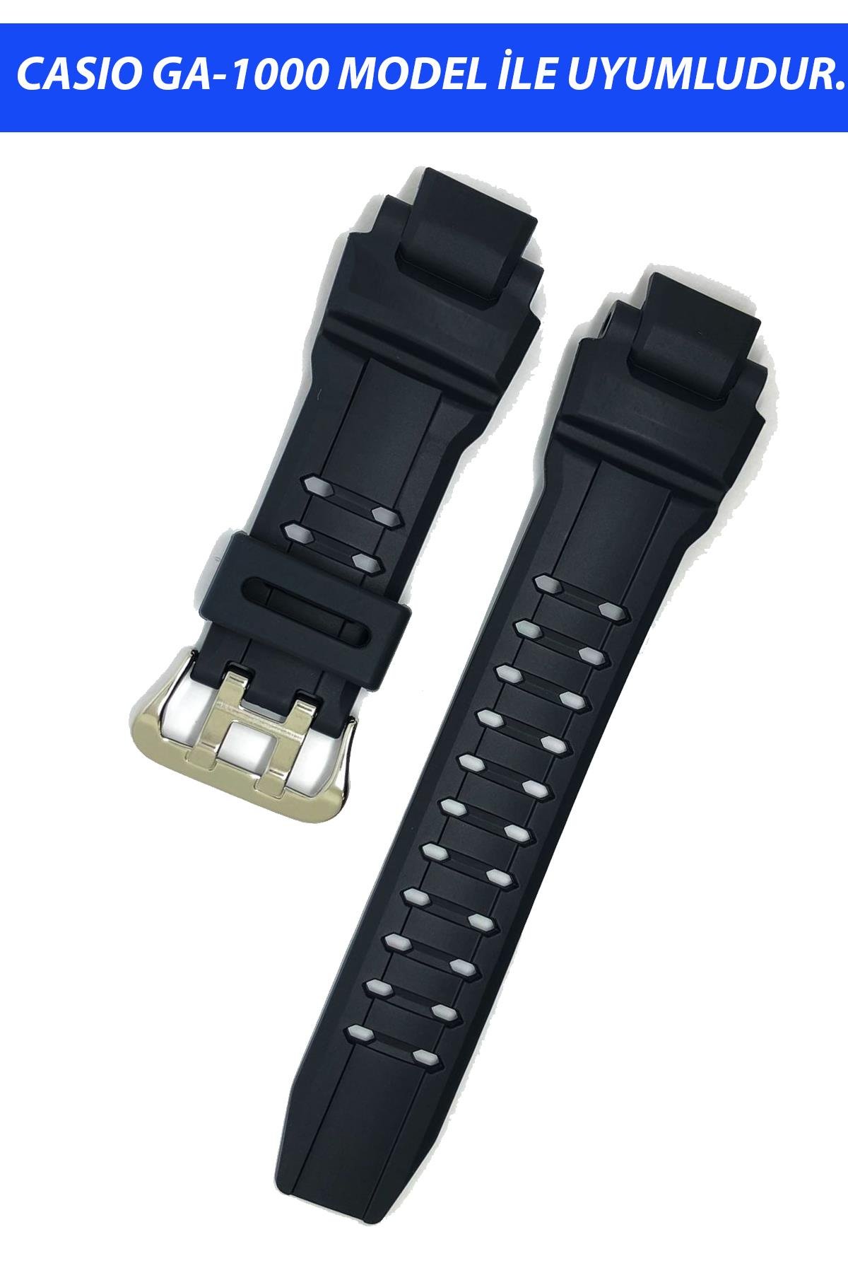 Casio GA-1000 Saat Uyumlu Silikon Saat Kordonu Kayışı