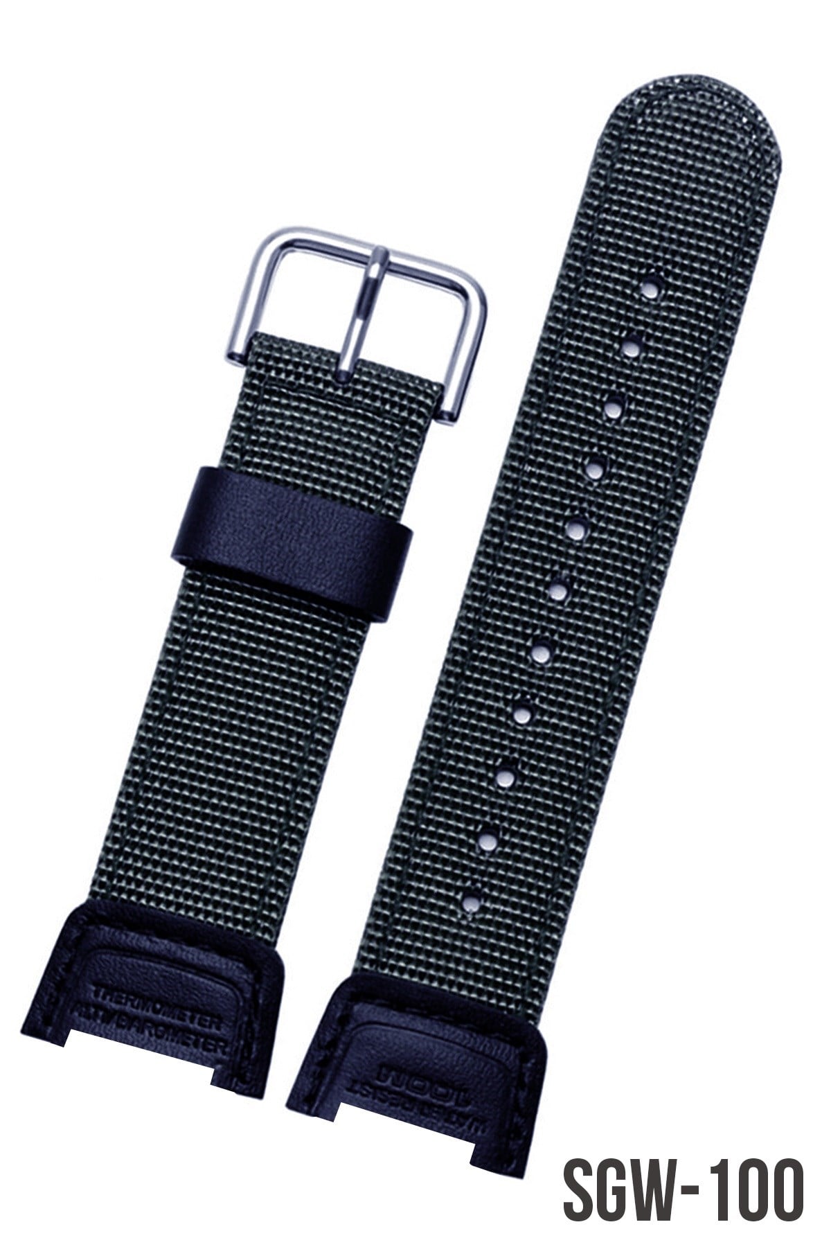 Casio Sgw100 Saat Uyumlu Siyah Renk Kumaş Tekstil Saat Kordonu Kayışı