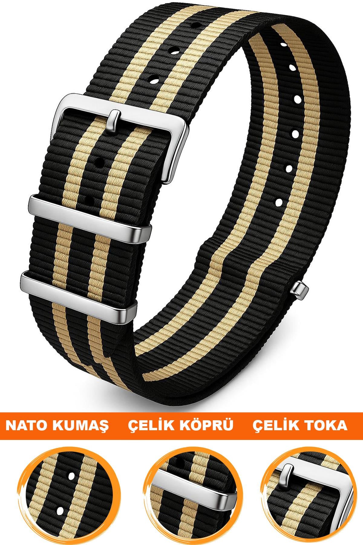 Cobra Nato Saat Kordonu N32NYL3-BKR