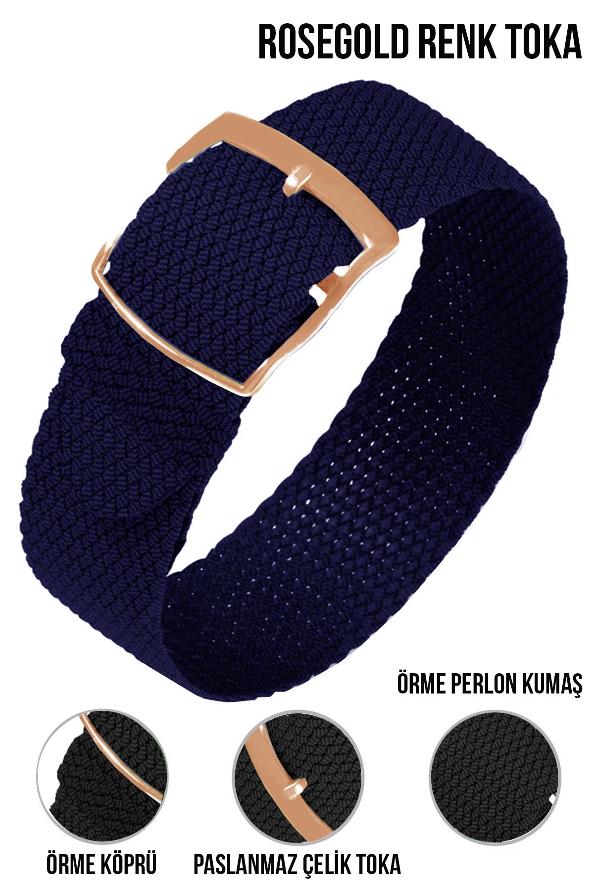 Cobra örme Kumaş N32PRL-L Perlon Saat Kordonu