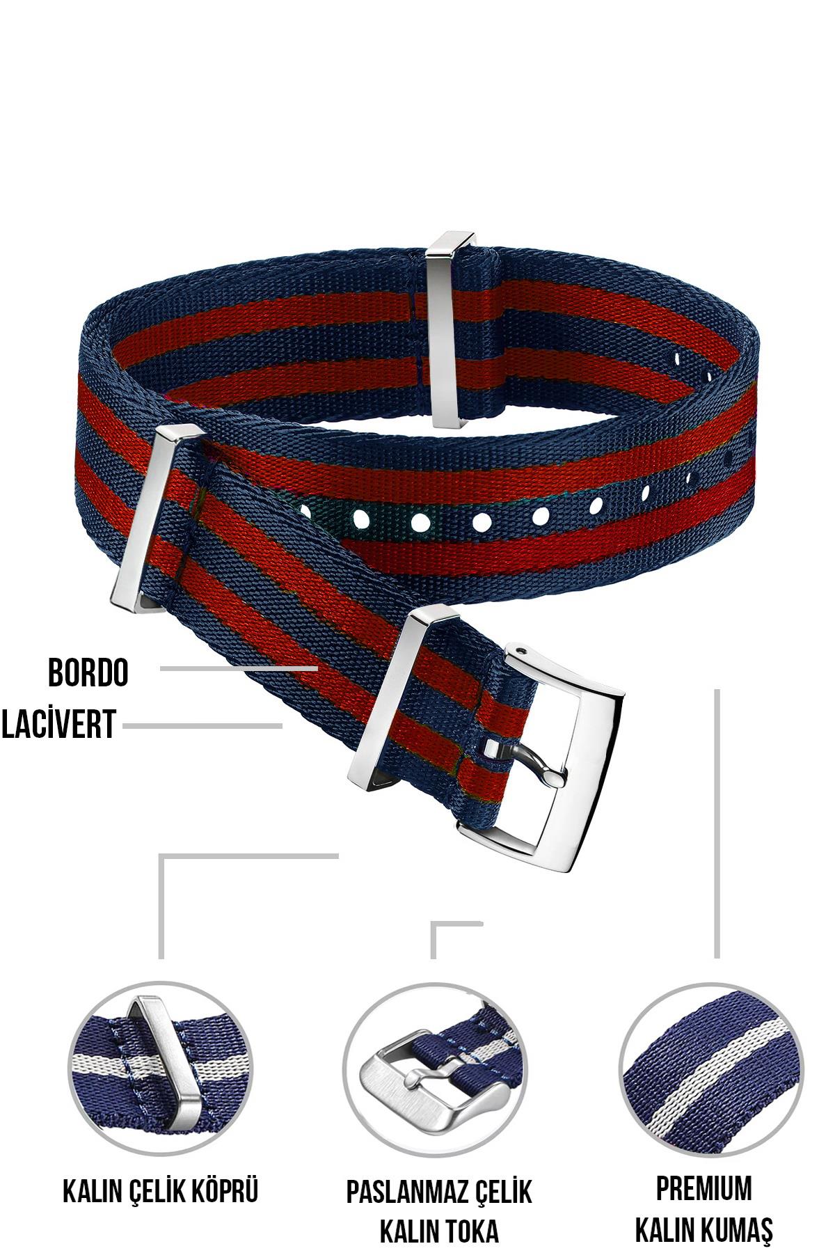 Cobra Paraşüt Kumaş Nato Saat Kordonu N39XWDS-LR