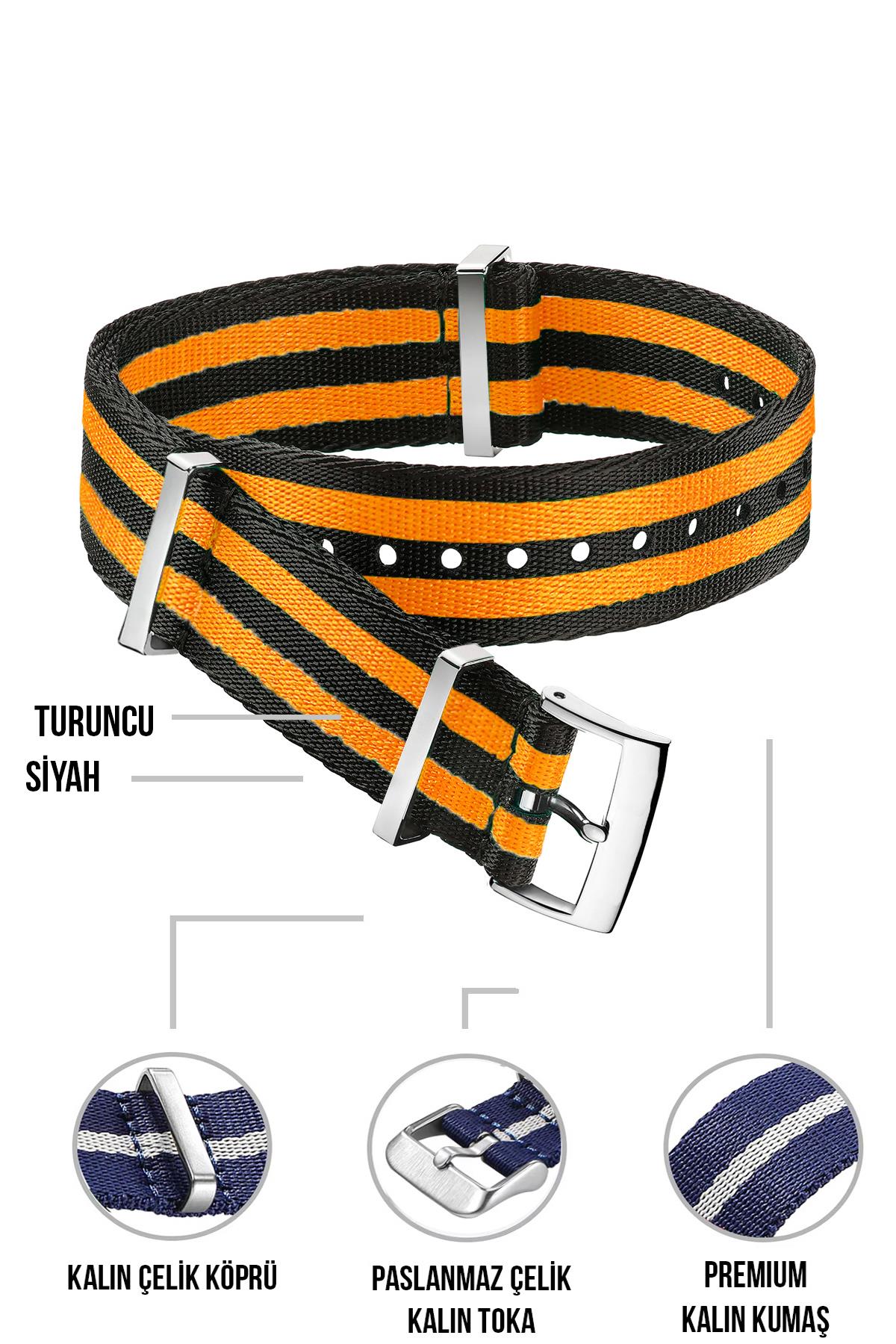 Cobra Paraşüt Kumaş Nato Saat Kordonu N39XWDS-TB
