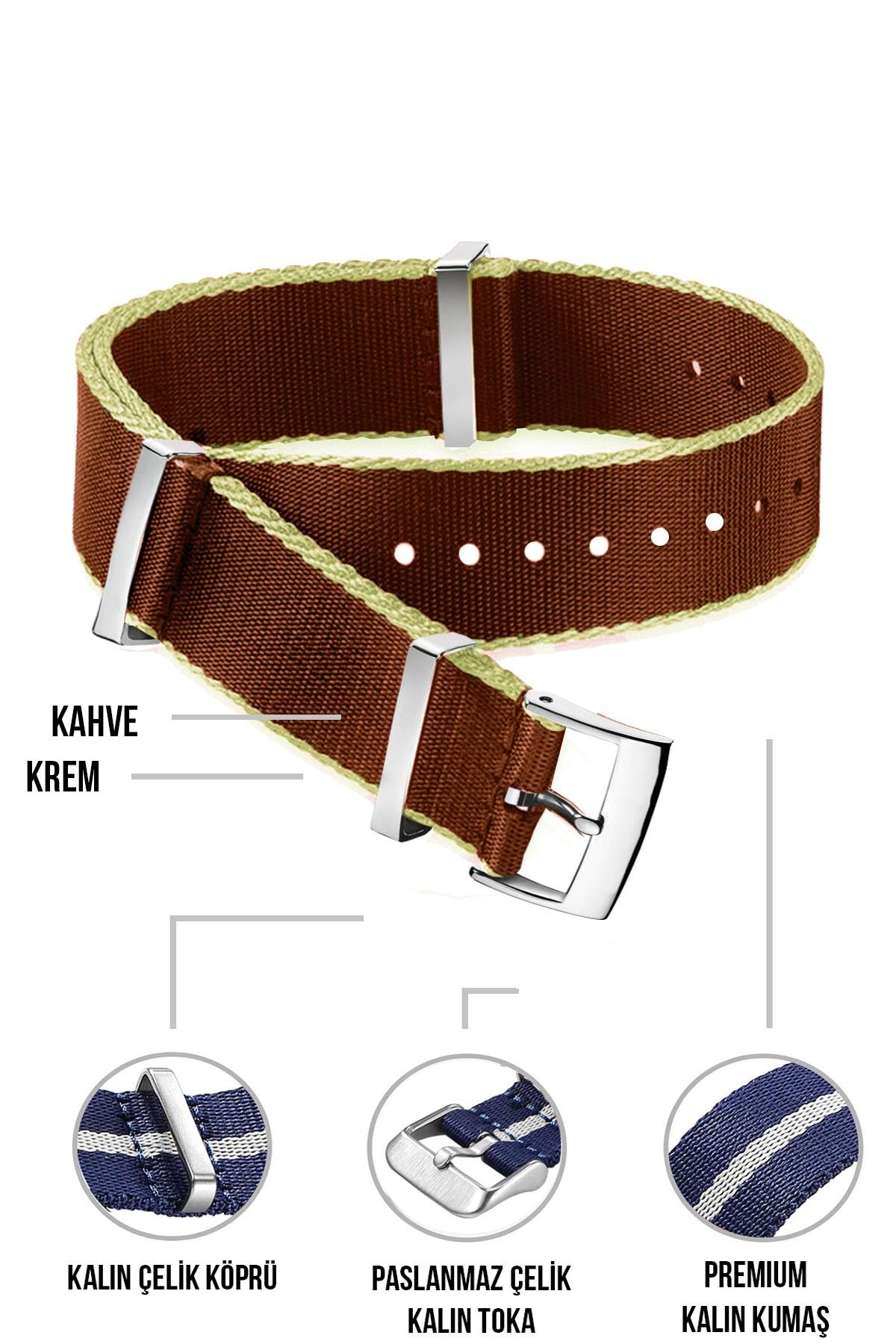 Cobra Paraşüt Kumaş Nato Saat Kordonu N39XWDS-KW