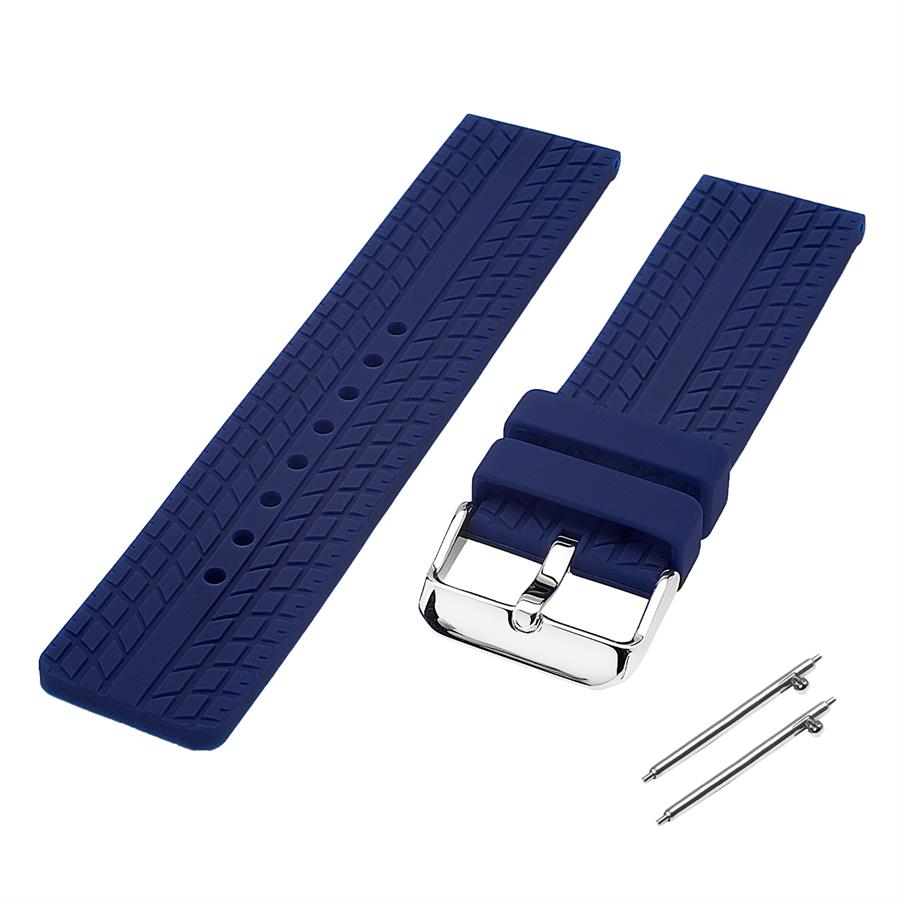 Cobra R14057-L Lastik Desen Kauçuk Saat Kordonu