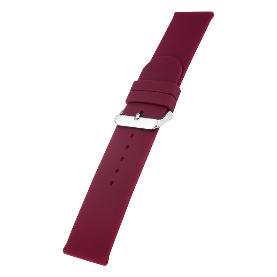 Cobra R14087-BO Düz Model Bordo Kauçuk Saat Kordonu