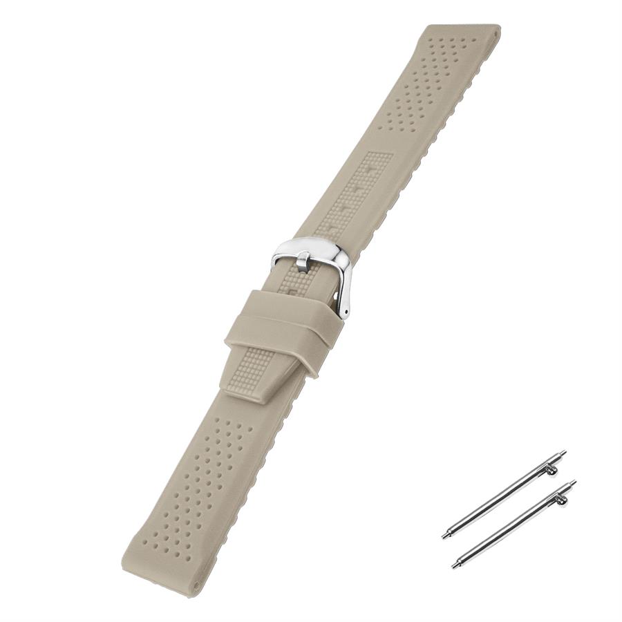 Cobra S01A16-C Krem Silikon Saat Kordonu