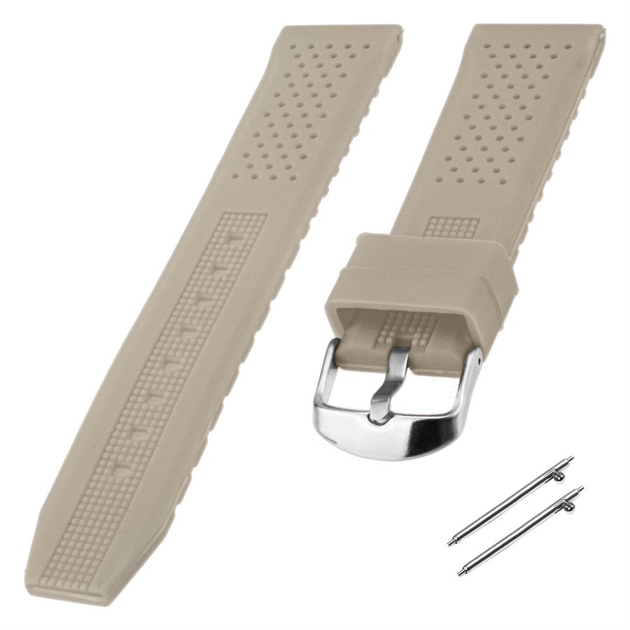 Cobra S01A16-C Krem Silikon Saat Kordonu