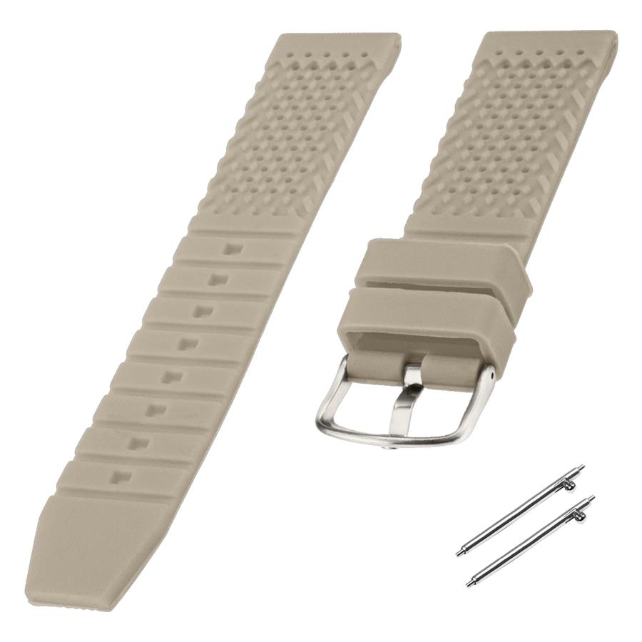 Cobra S01A16-C Krem Silikon Saat Kordonu