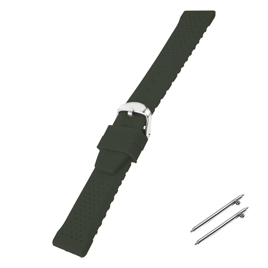 Cobra S01A16-DG Haki Silikon Saat Kordonu