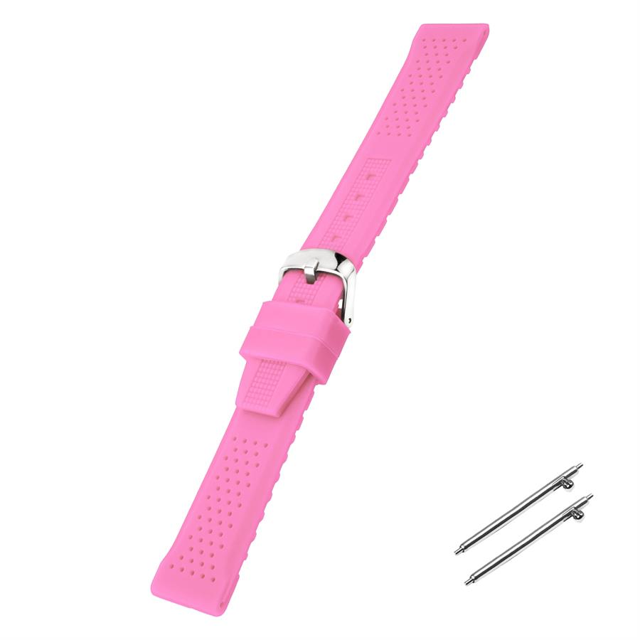 Cobra S01A16-P Pembe Silikon Saat Kordonu