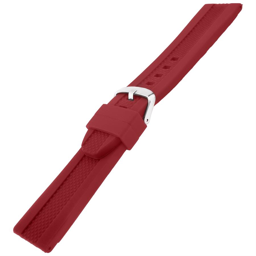 Cobra S01A52-DR Bordo Silikon Saat Kordonu
