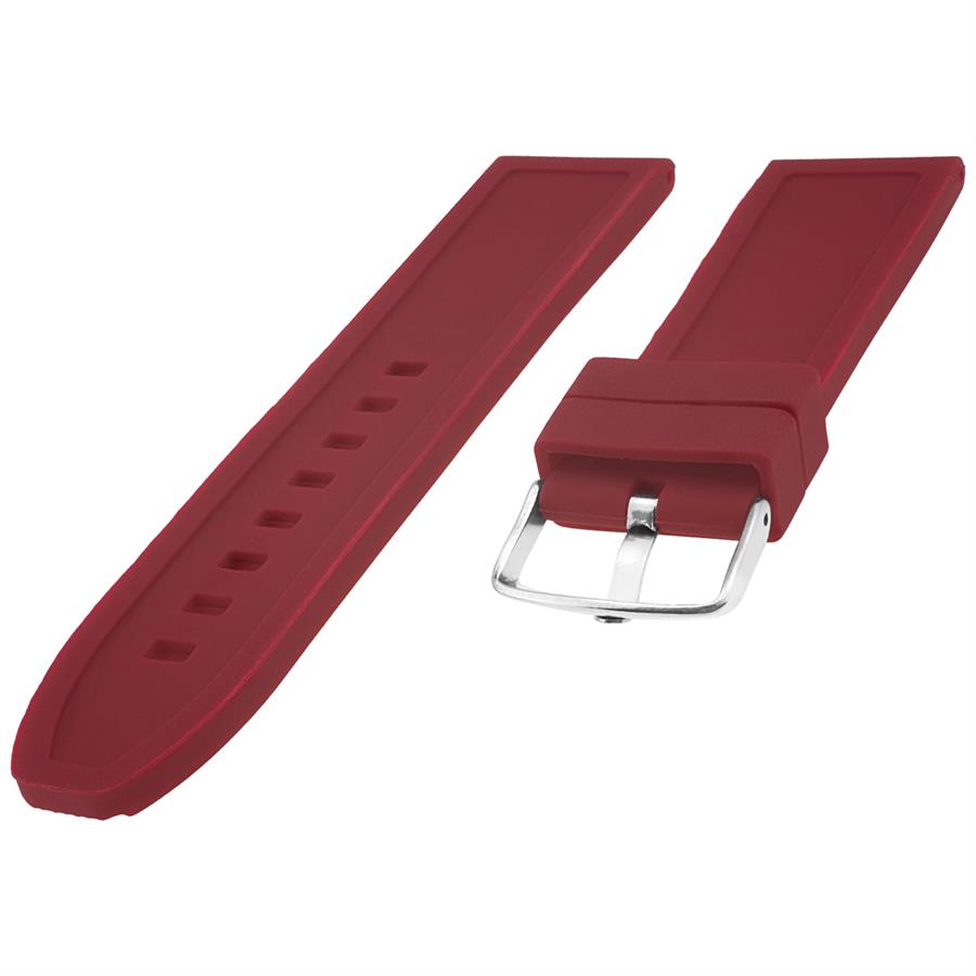 Cobra S01A52-DR Bordo Silikon Saat Kordonu