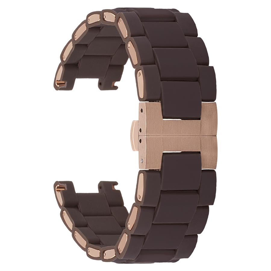Emporio Armani AR5890 Uyumlu SM18EA-K Kahve Silikon Saat Kordonu 