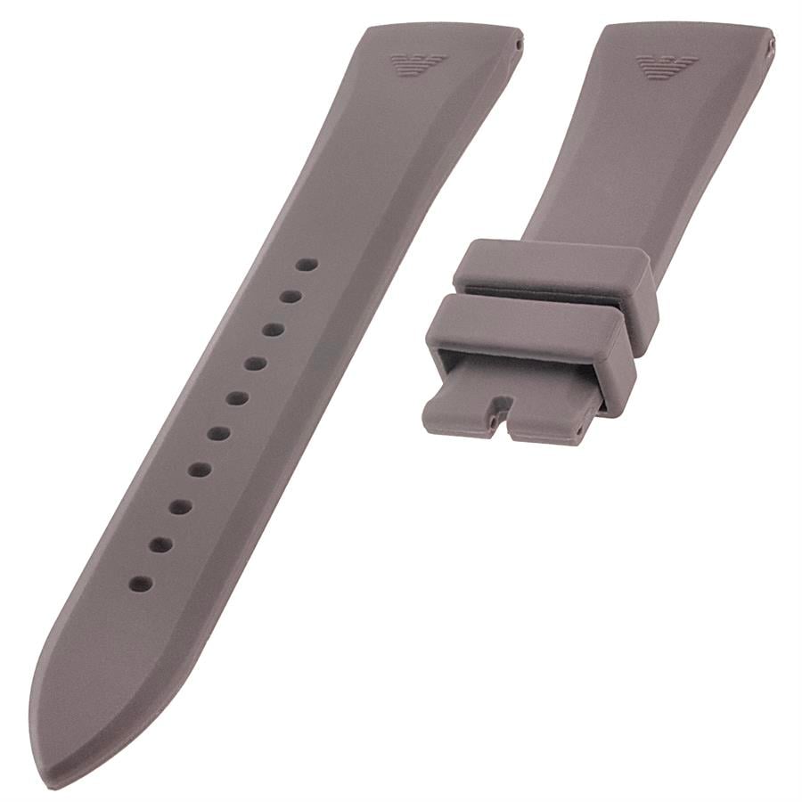 Emporio Armani AR5949, AR4237, AR4238, AR4239, AR4240, AR0336 Modellerine Uyumlu 24x20mm Silikon Saat Kordonu S27EA-GR