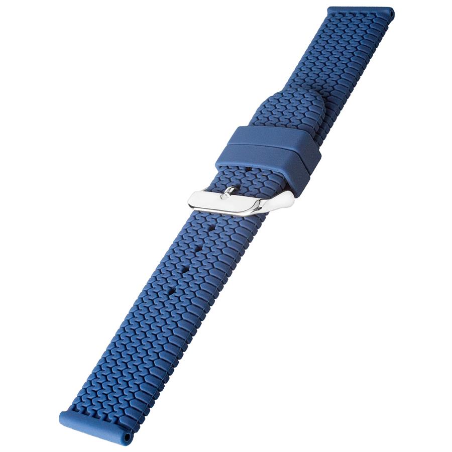 Cobra R14026-L Lacivert Renk Lastik Desen Kauçuk Saat Kordonu