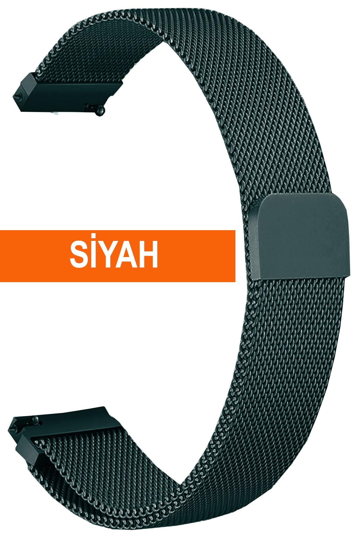 Samsung Gear S3 / Samsung Galaxy Watch 4 5 6 7 / 40 42 43 44 46 47mm Classic Uyumlu Paslanmaz Çelik Mıknatıslı Hasır Saat Kordonu Kayışı