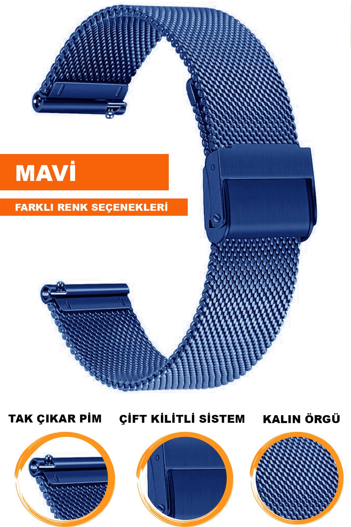 Samsung Gear S3 / Samsung Galaxy Watch 4 5 6 7 / 40 42 43 44 46 47mm Classic Uyumlu Paslanmaz Çelik Kalın Örgü Hasır Saat Kordonu Kayışı