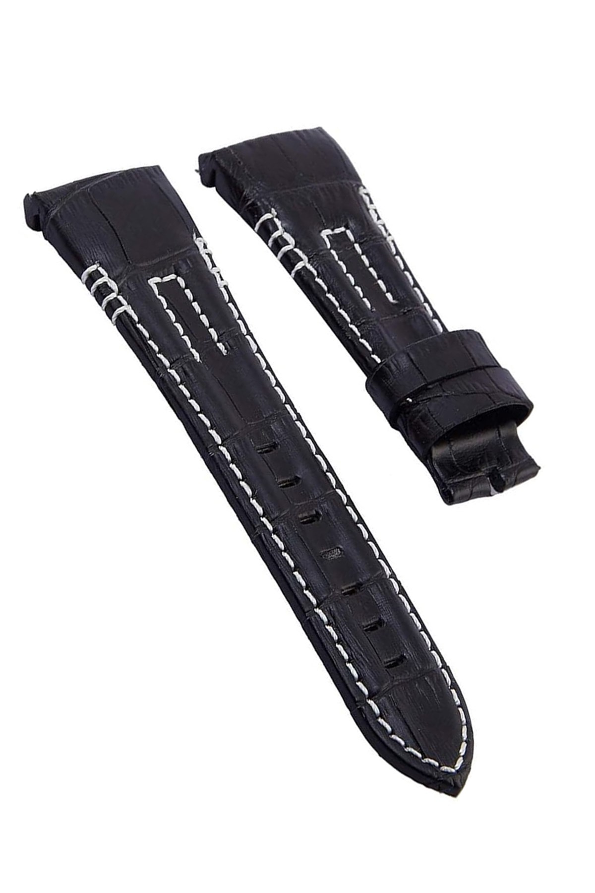 Seiko Velatura Modelleri Uyumlu 26x20mm Hakiki Deri Saat Kordonu L04SV-BW 
