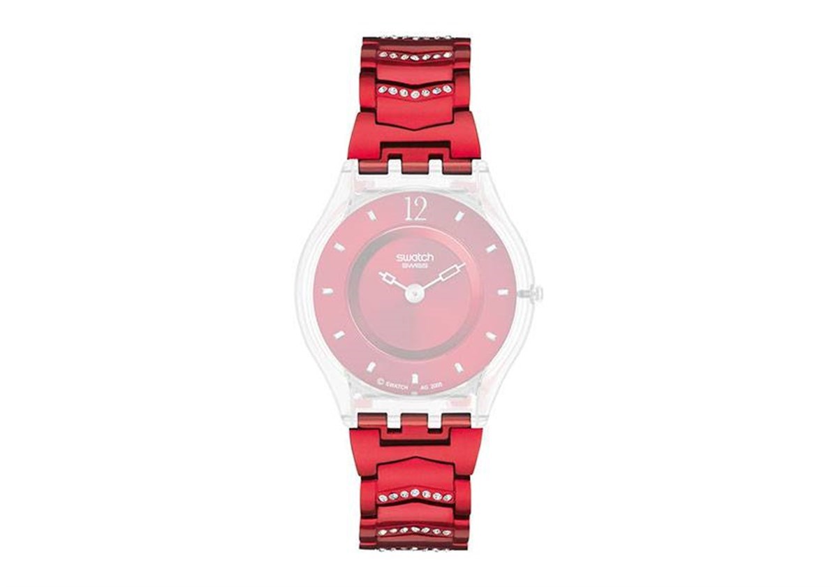 SWATCH Cristal Row Red Model Uyumlu 16.5mm Metal Saat Kordonu SFK349AG-R 
