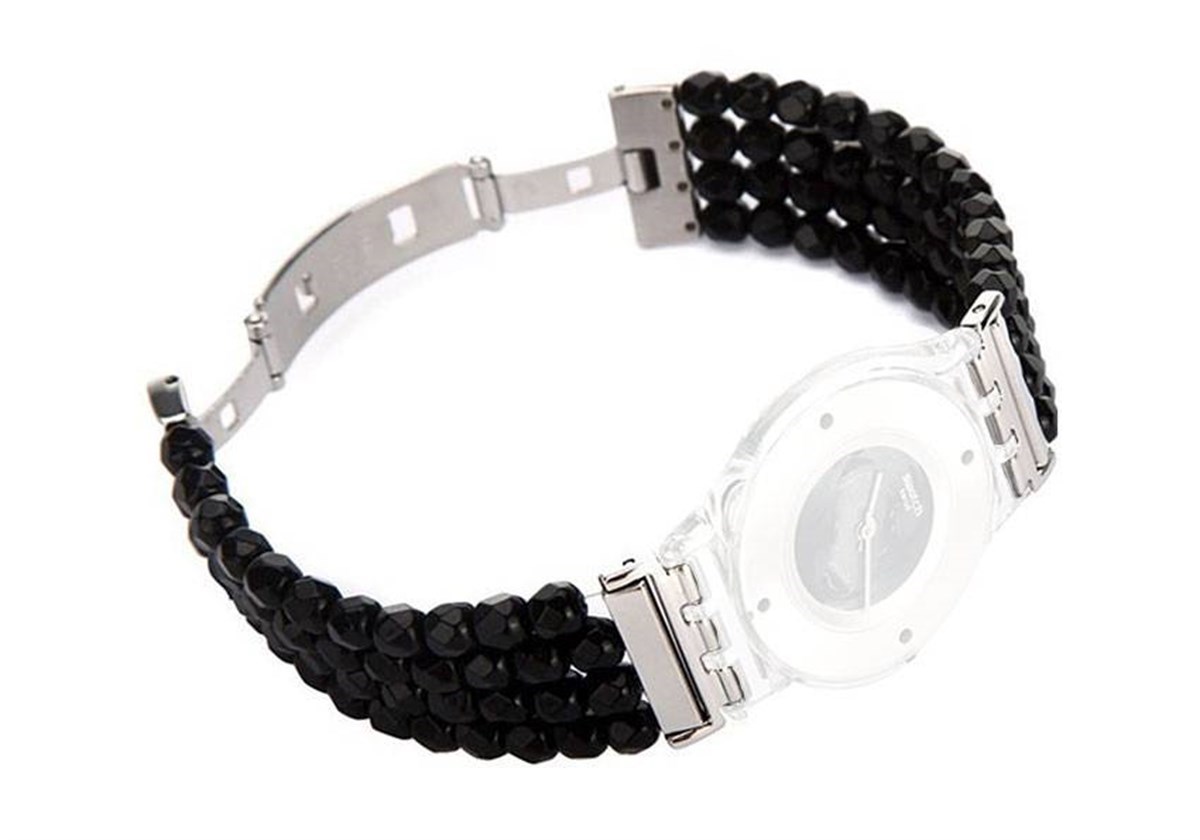 SWATCH Swatch Be Black Model Uyumlu 16mm Boncuklu Saat Kordonu SFZ116-B
