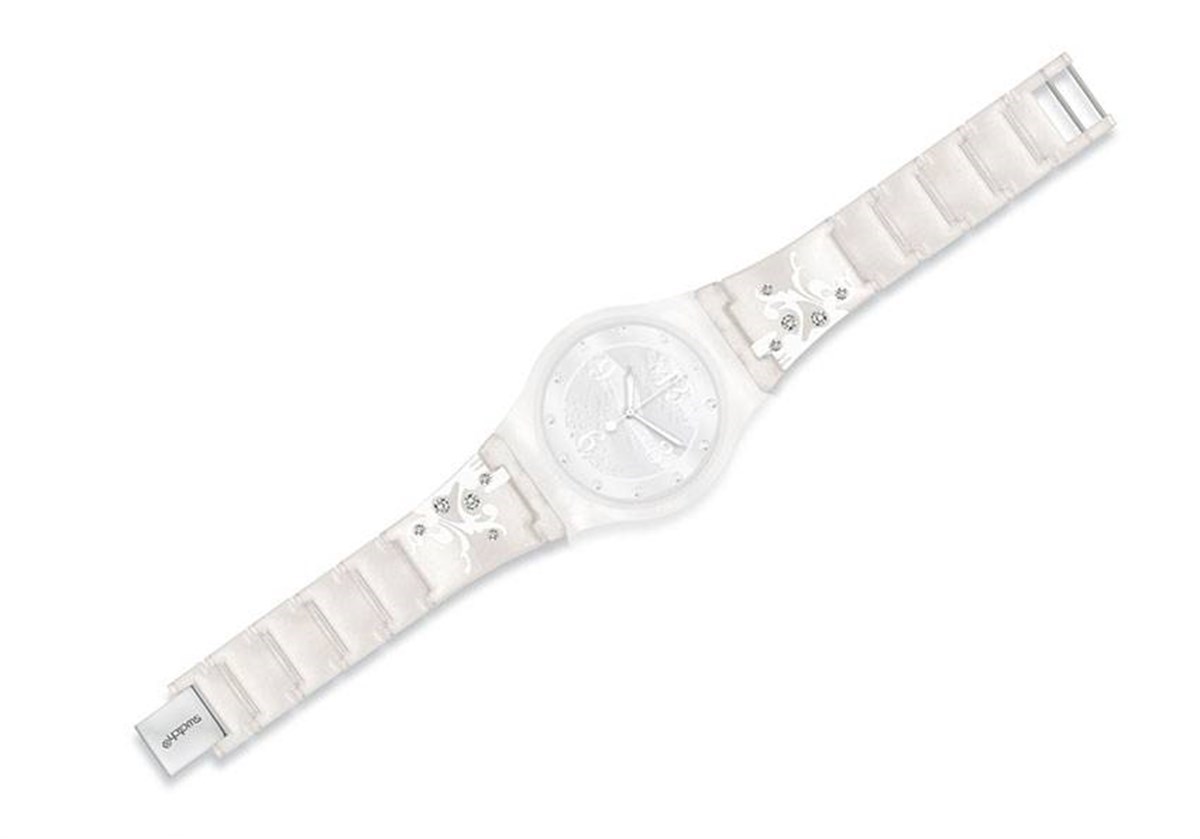 SWATCH White Feelings Model Uyumlu 19.7mm Metal Saat Kordonu SUJW101-W