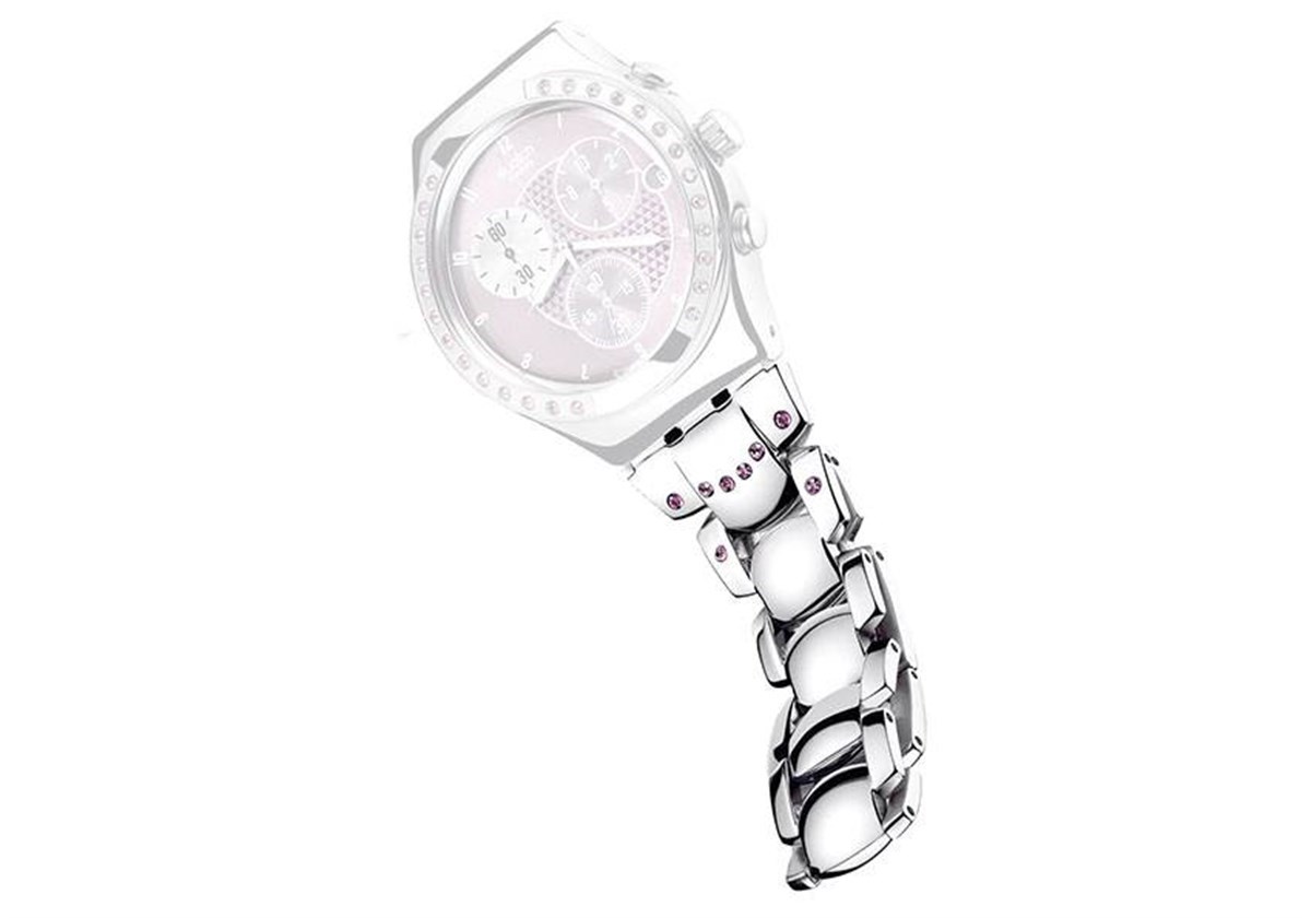 SWATCH Caviar DAubergine Model Uyumlu 19.7mm Metal Saat Kordonu YCS488G-G