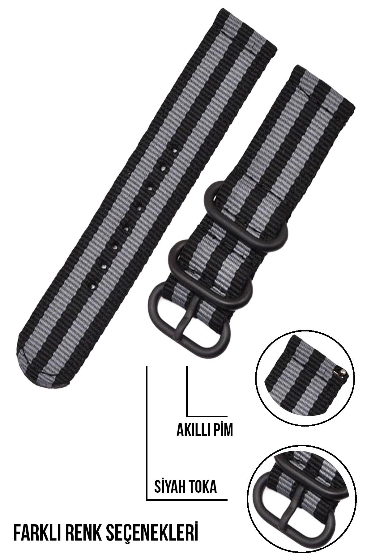 Xaomi Mi Watch S1-S2 Redmi Watch 5 Active-Lite Saat Uyumlu Tekstil Nato Kumaş Saat Kordonu Kayışı