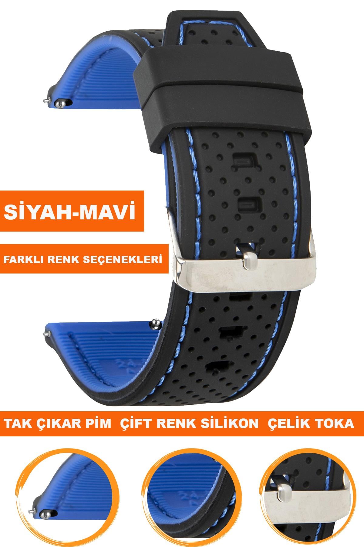 Xaomi Mi Watch S1-S2 Redmi Watch 5 Active-Lite Saat Uyumlu Çift Renk Silikon Saat Kordonu Kayışı