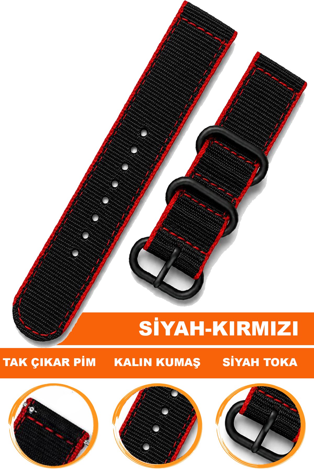 Xaomi Mi Watch S1-S2 Redmi Watch 5 Active-Lite Saat Uyumlu Tekstil Nato Kumaş Saat Kordonu Kayışı