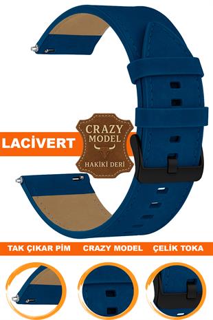 18mm-20mm-22mm-24mm Crazy Model Hakiki Deri Saat Kordonu Kayışı