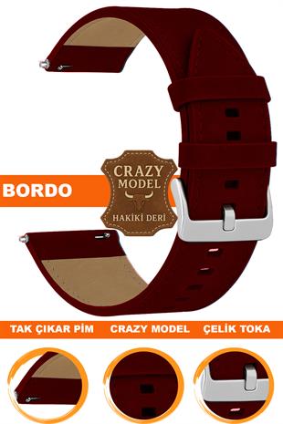 18mm-20mm-22mm-24mm Crazy Model Hakiki Deri Saat Kordonu Kayışı