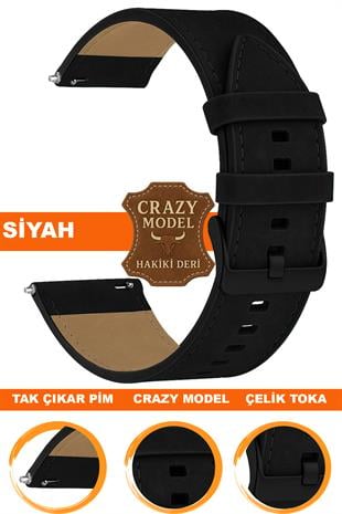 18mm-20mm-22mm-24mm Crazy Model Hakiki Deri Saat Kordonu Kayışı