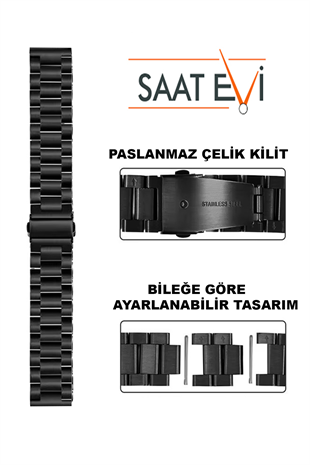 20mm-22mm-24mm Saat Uyumlu Bicolor Renk Dolgu Çelik Metal Saat Kordonu Kayışı M09SGG4