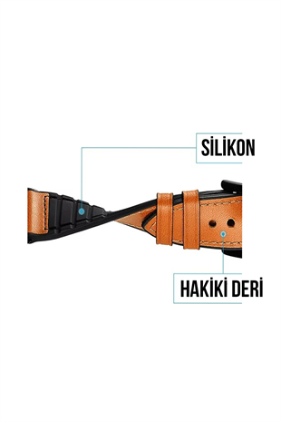 20mm-22mm-24mm Saat Uyumlu Sarı Renk Üzeri Siyah Renk Kroko Desenli Deri Silikon Saat Kordonu Kayışı LS35KRK-G