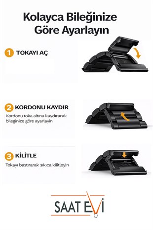 20mm-22mm Saat Uyumlu Siyah Renk Paslanmaz Çelik Metal Saat Kordonu Kayışı M17PD2