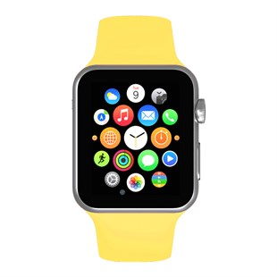 Apple Watch 38-40mm Ölçüsüne Uyumlu Silikon Saat Kordonu S09APLB-Y
