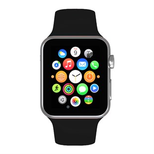 Apple Watch 38-40mm Ölçüsüne Uyumlu Silikon Saat Kordonu S09APLB-B 