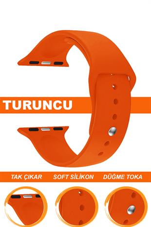Apple Watch 38mm-40mm-41mm-42mm-44mm-45mm-49mm Saatlerle Uyumlu Silikon Saat Kordonu Kayışı