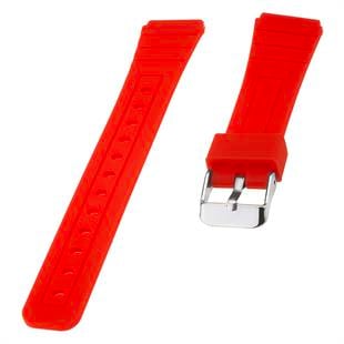 Casio F91 Uyumlu 18X16mm Kırmızı Silikon Saat Kordonu S02F91W-R