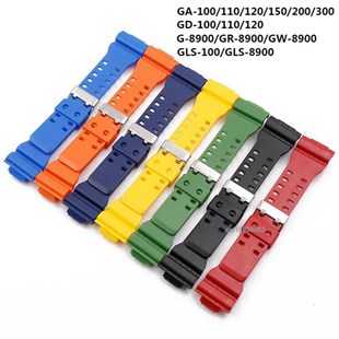 Casio G-Shock G-8900 GA-100 GA120 GA300 Saat Uyumlu Siyah Renk Silikon Saat Kordonu Kayışı