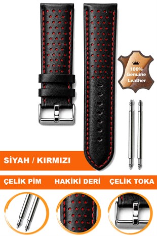 Cobra L04RD-BR Hakiki Deri Spor Saat Kordonu