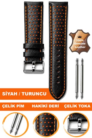Cobra L04RD-T Hakiki Deri Spor Saat Kordonu