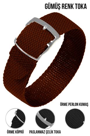 Cobra örme Kumaş N32PRL-K Perlon Saat Kordonu