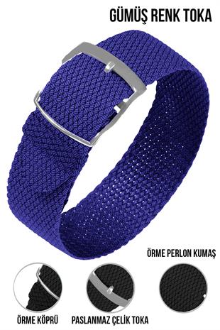 Cobra örme Kumaş N32PRL-M Perlon Saat Kordonu