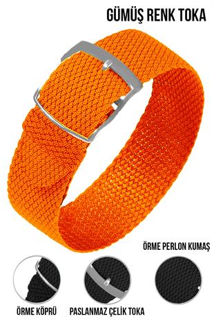 Cobra örme Kumaş N32PRL-T Perlon Saat Kordonu